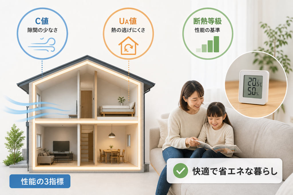 C値とUA値・断熱等級の基礎を生活感で理解する高気密高断熱住宅の性能ガイド
