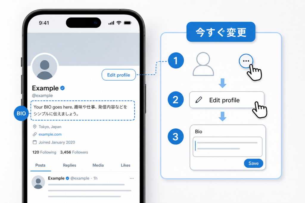 スマホで迷わないTwitter BIOとはの場所と今すぐ変更できる操作ガイド
