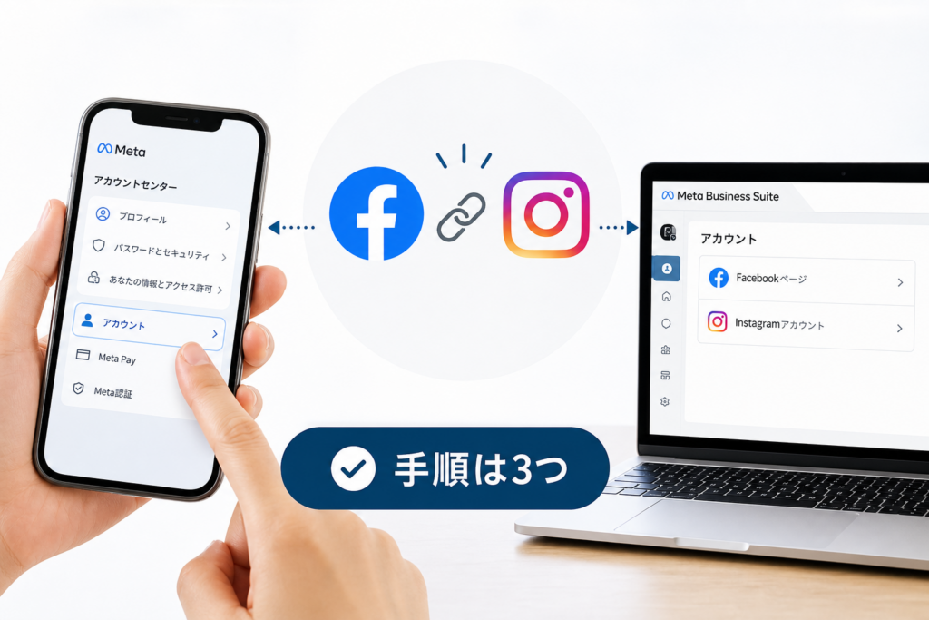 スマホとPC別解説｜FacebookとInstagram連携の具体的な手順