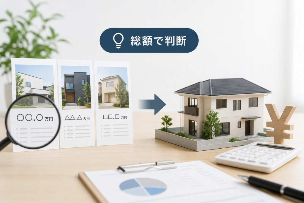 ハウスメーカー見積もり比較：坪単価から総額判断への思考転換