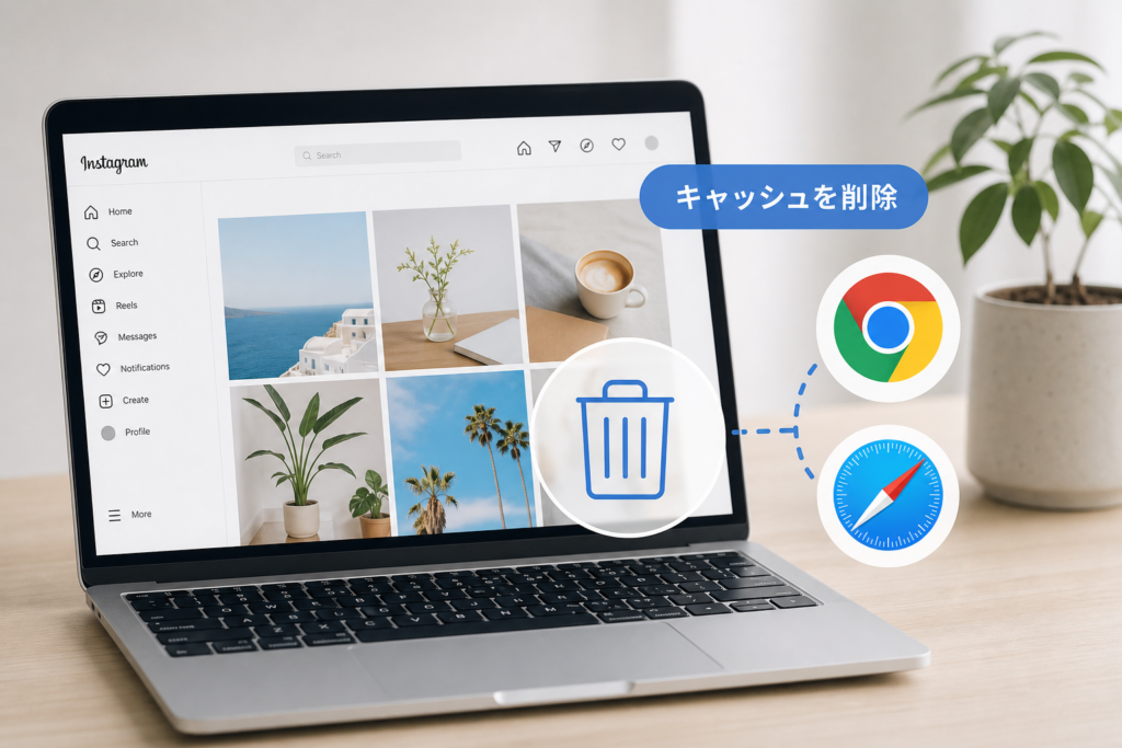 ブラウザ版Instagramキャッシュ削除とSafariやChromeで気をつけるポイント