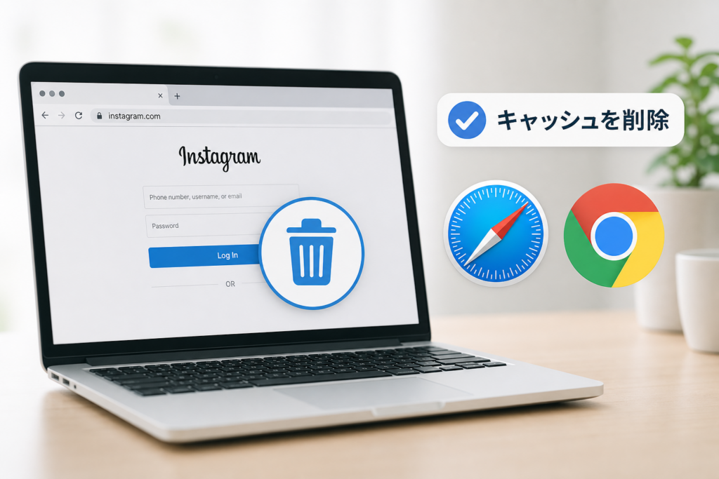 ブラウザ版Instagramキャッシュ削除とSafariやChromeで気をつけるポイント