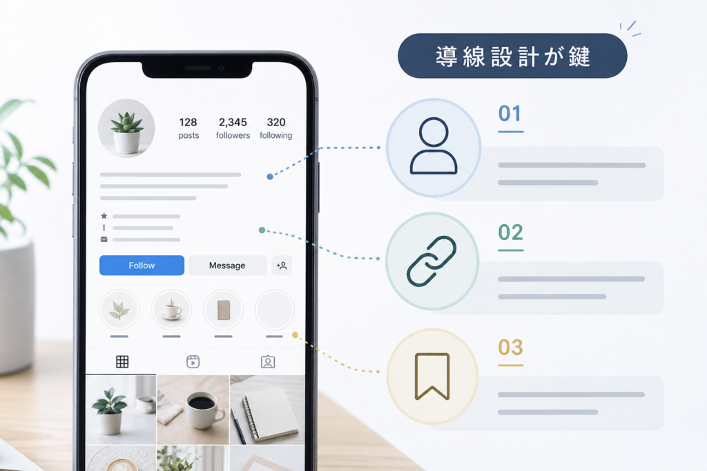 プロフィール設計で変わるInstagramフォロワー増やす導線の作り方