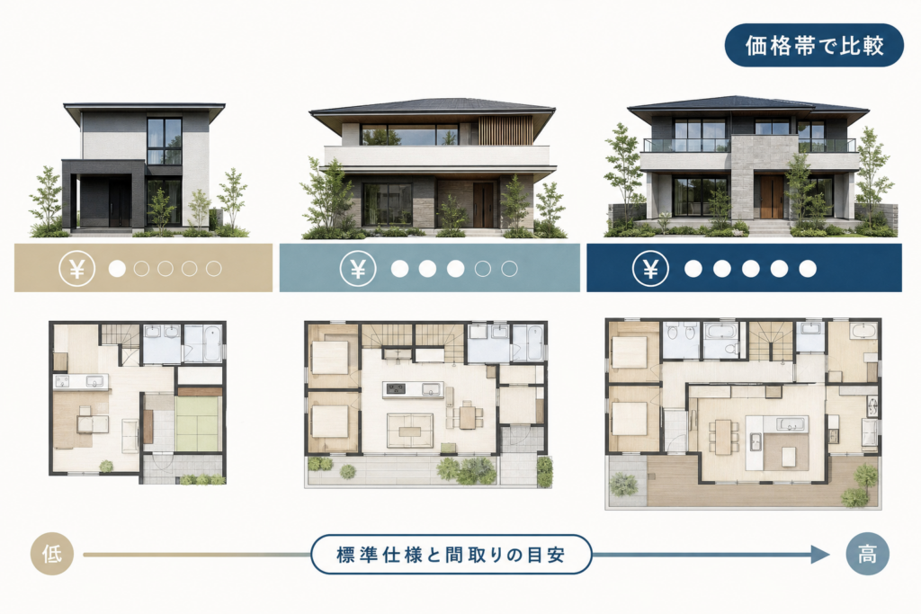 価格帯別に見るハウスメーカーの標準仕様と現実的な間取り