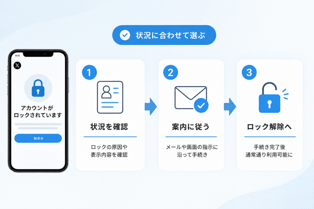 状況別のTwitterアカウントロック解除方法ガイド