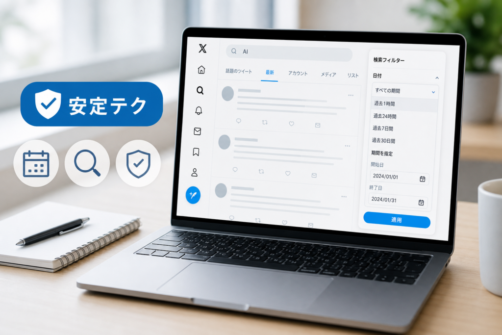 高度な検索やブラウザ版X活用によるTwitter検索日付指定の安定テク