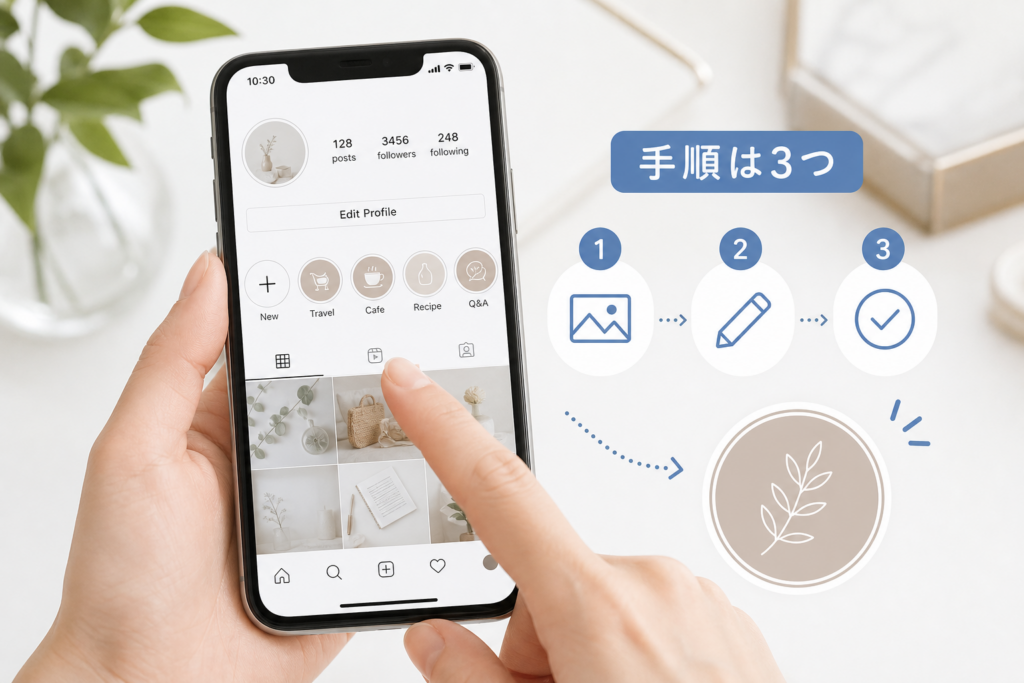 Instagramのハイライトアイコン作成方法│スマホで迷わず実践する手順と編集操作