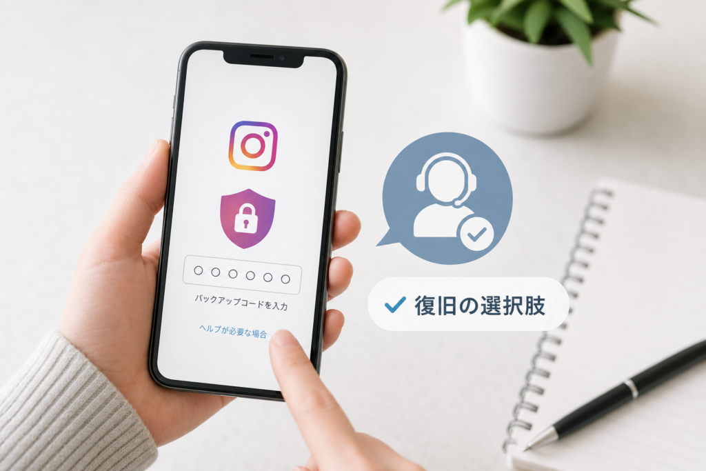 Instagramバックアップコード忘れた・紛失時の現実的な復旧アプローチ