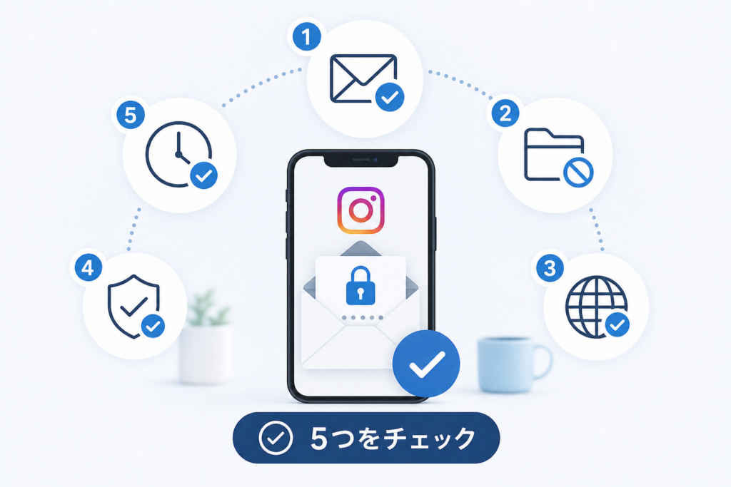 Instagramパスワードリセットメールが届かない時に確認する5つのポイント