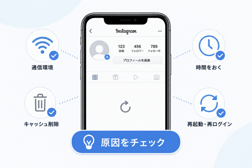 Instagramプロフィール画像が変更・反映されない原因と対処法