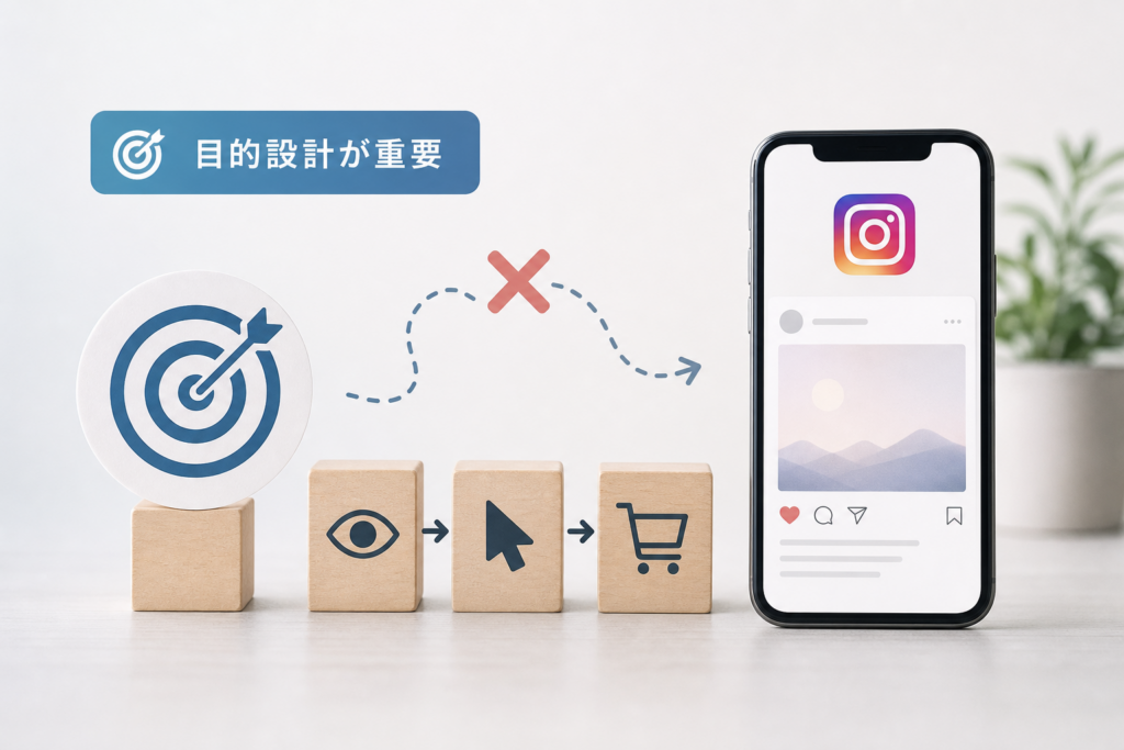 Instagram広告の目的設計ミスが効果ない現象を招く理由