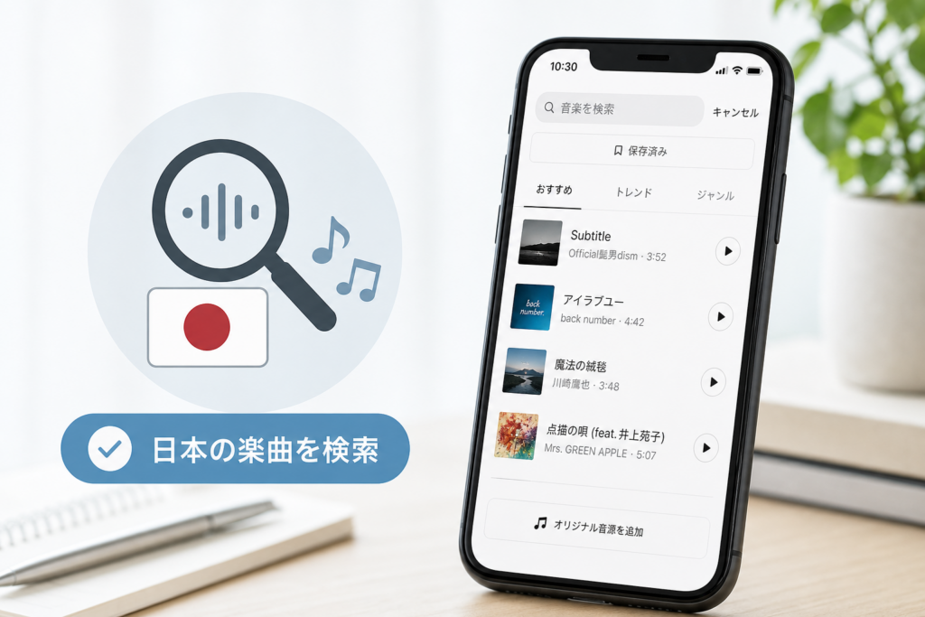 Instagram音楽ライブラリの検索と日本曲の確認方法