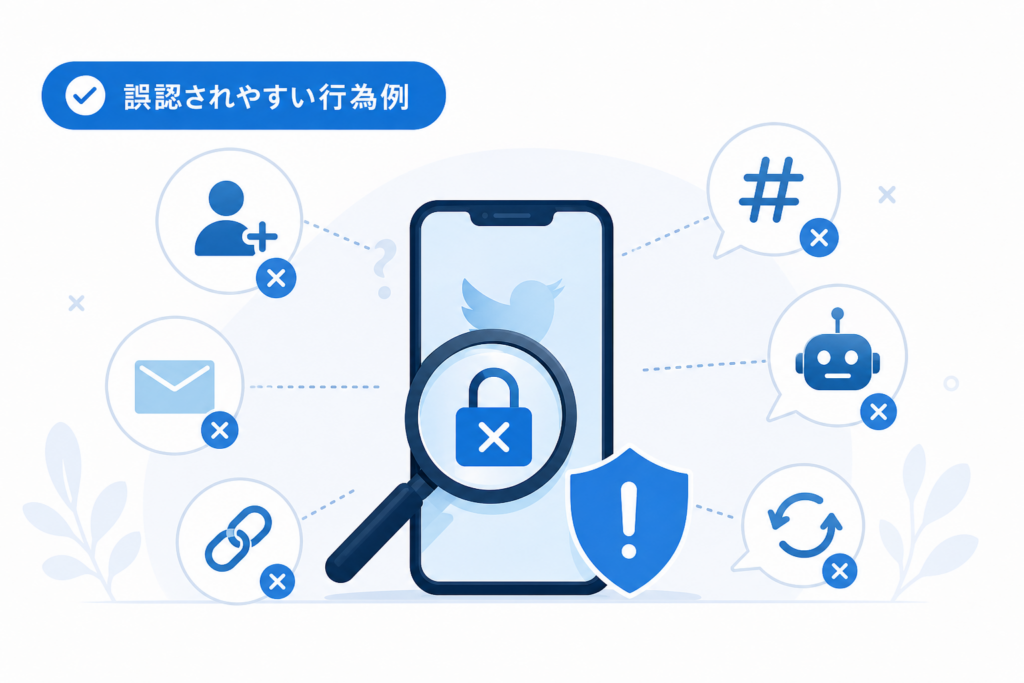 Twitter凍結の原因となる行為パターンと誤認されやすいスパム疑い