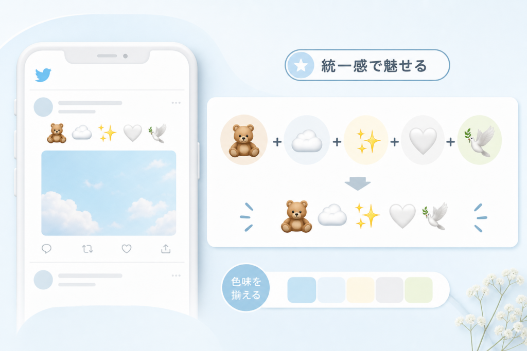 Twitter絵文字をセンス良く活用する組み合わせ方｜かわいい世界観の作り方