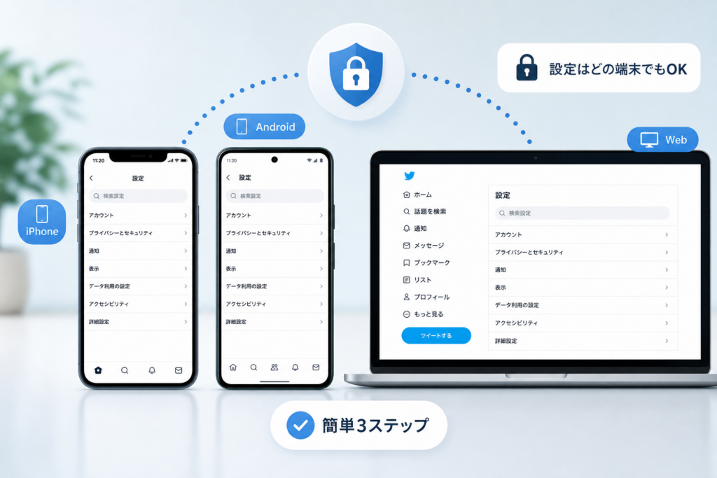 Twitter誕生日非公開の設定方法｜iPhone・Android・Web各端末での手順
