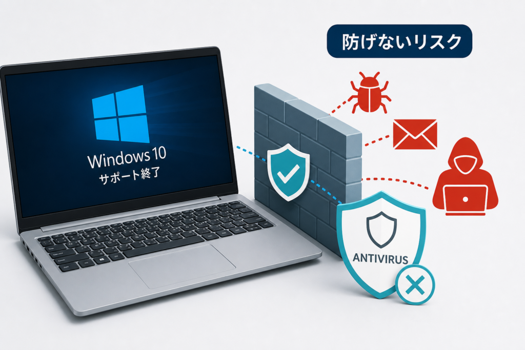 セキュリティソフトでは防げない|サポート終了後のリスクと誤解