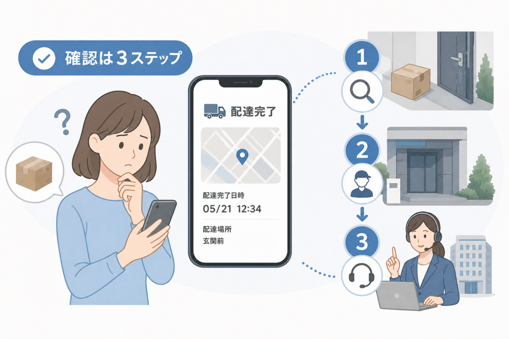 「配達完了」なのに届いていない場合の確認手順