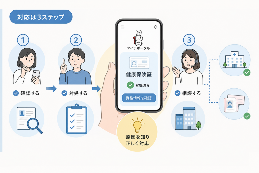 【結論】マイナポータルに健康保険証の情報がないときの対応
