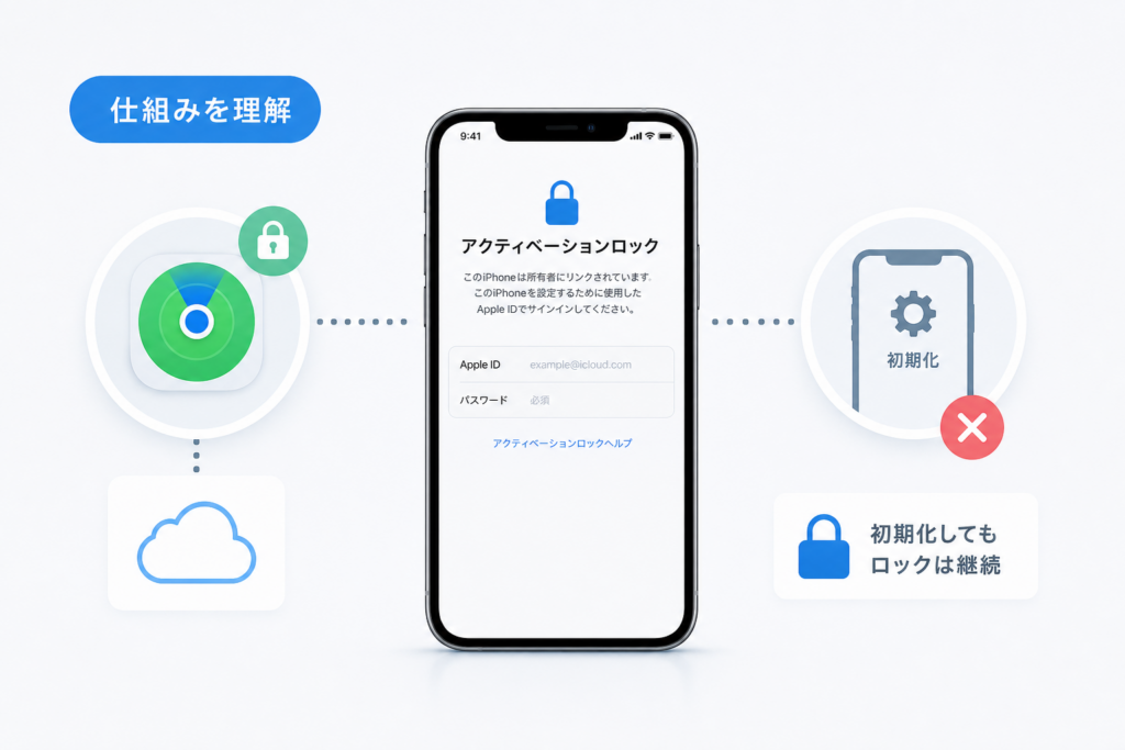 アクティベーションロックとは？「探す」と初期化の関係