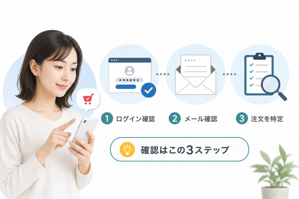 ゲスト購入した注文を確認する方法