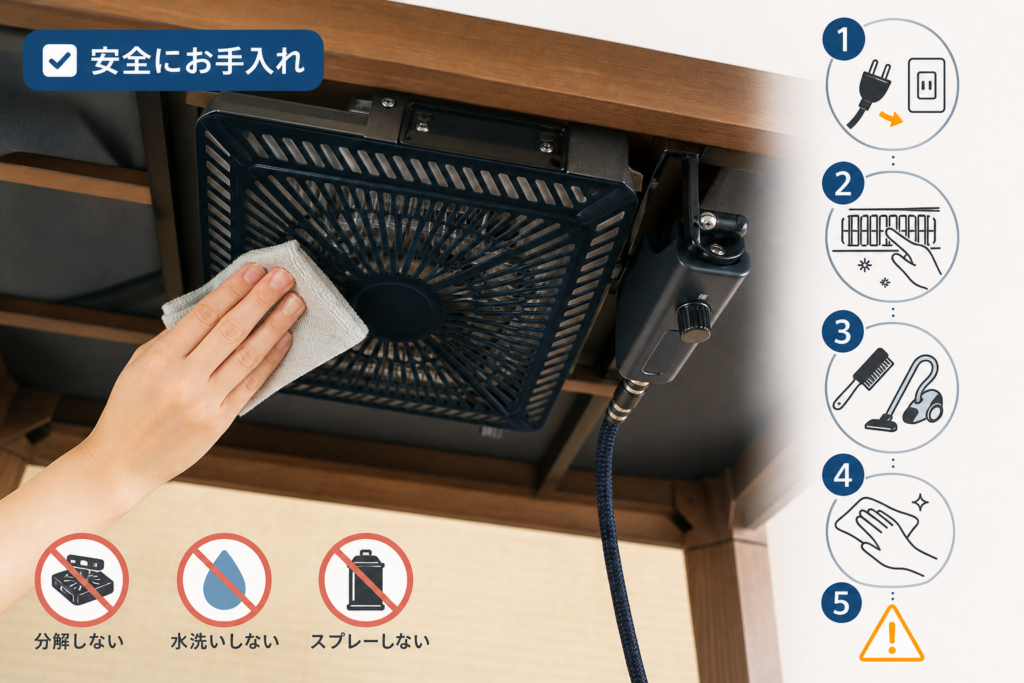 メトロ公式情報に沿ったヒーターの掃除方法
