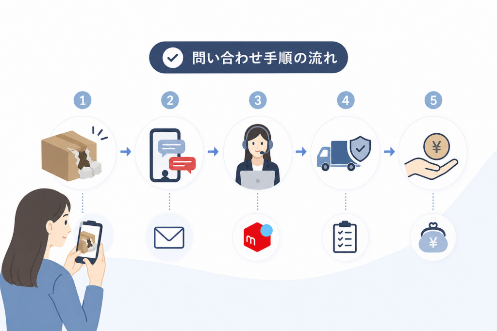 メルカリ事務局へ破損を問い合わせる方法
