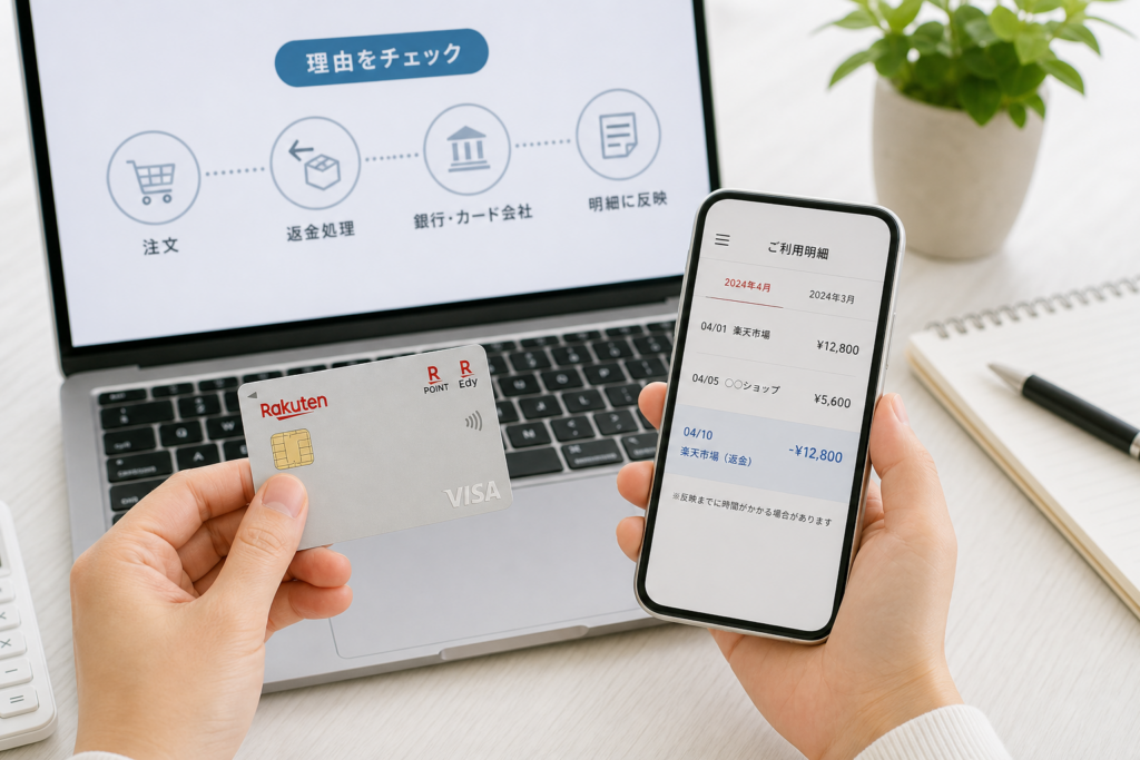 楽天カードの返金が明細に表示されない理由