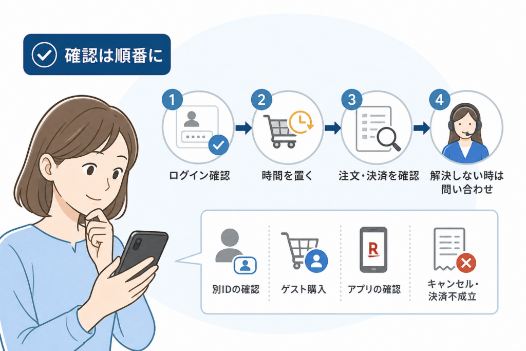注文直後で購入履歴に反映されていない場合