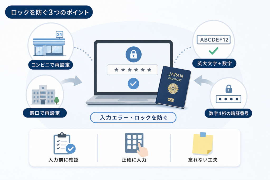 署名用暗証番号の入力エラーとロックを防ぐ方法