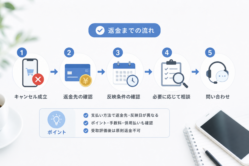 返金はいつ反映される?待つ場合と相談する場合を分ける