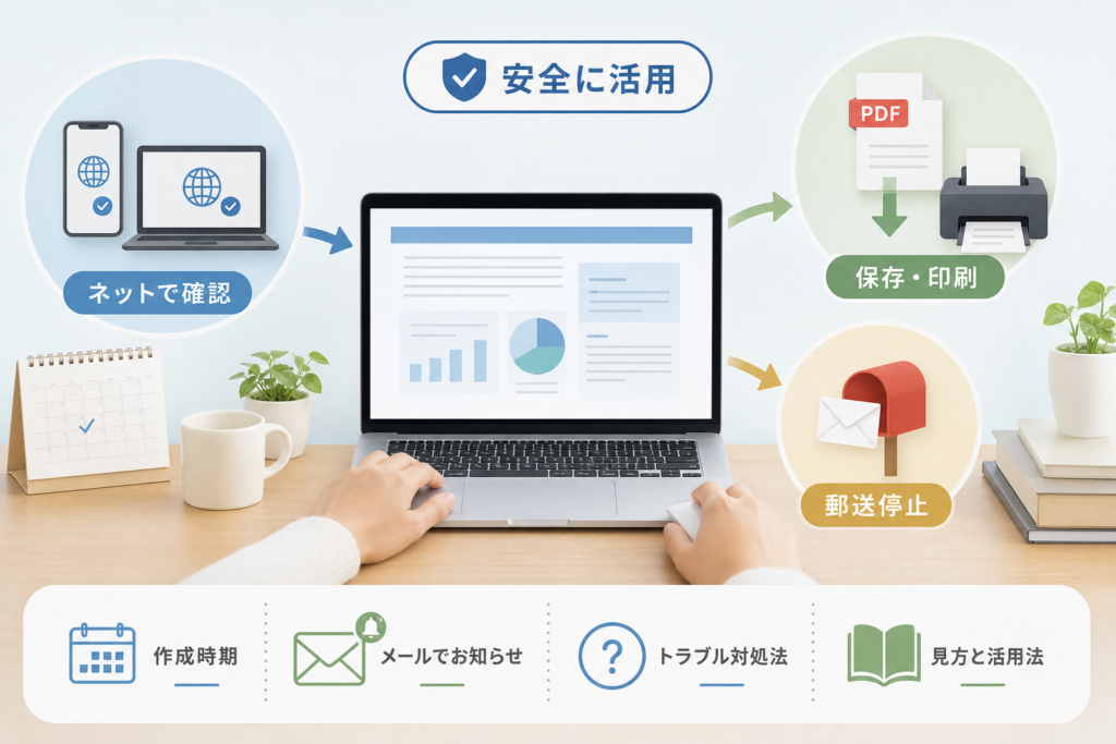 電子版ねんきん定期便と紙の通知、通常の年金記録は別のもの