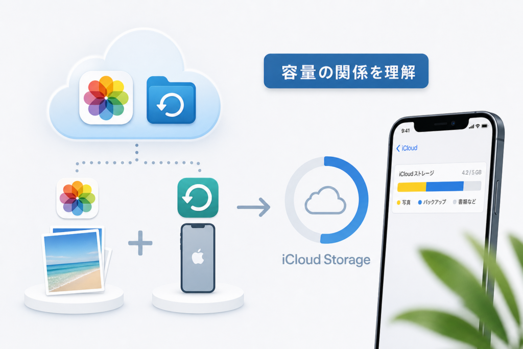 iCloud写真とバックアップ容量の関係