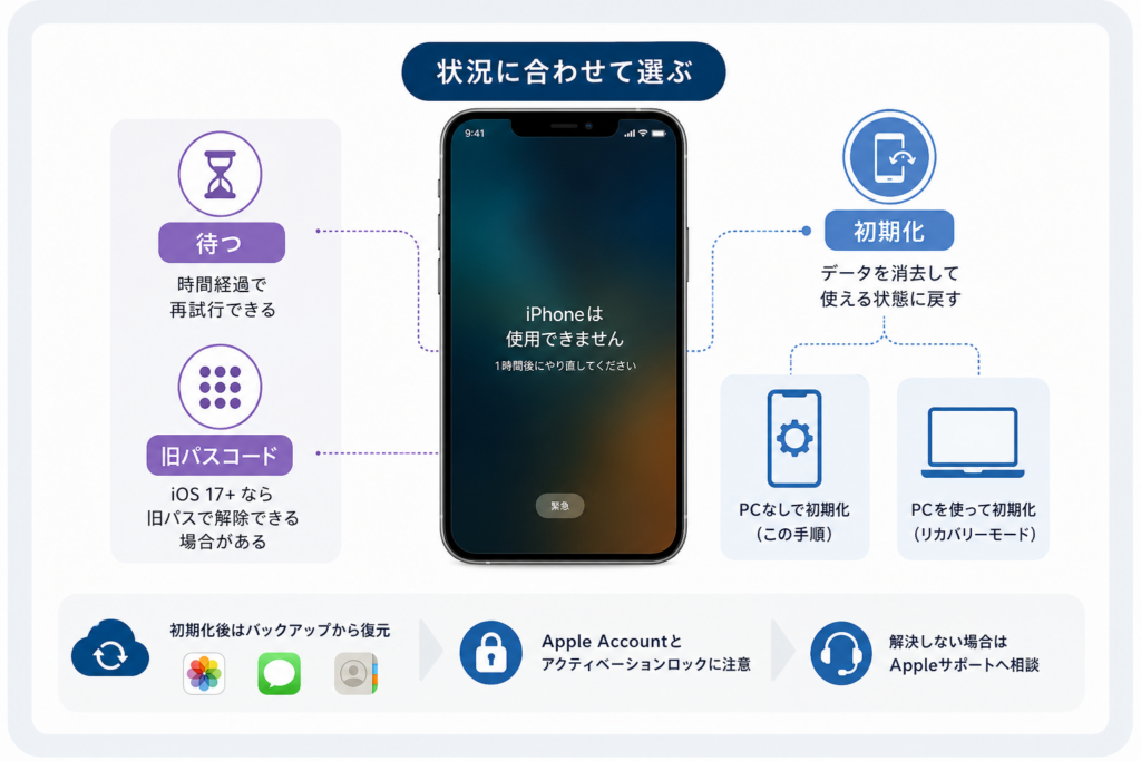 PCなしでiPhoneを初期化する方法
