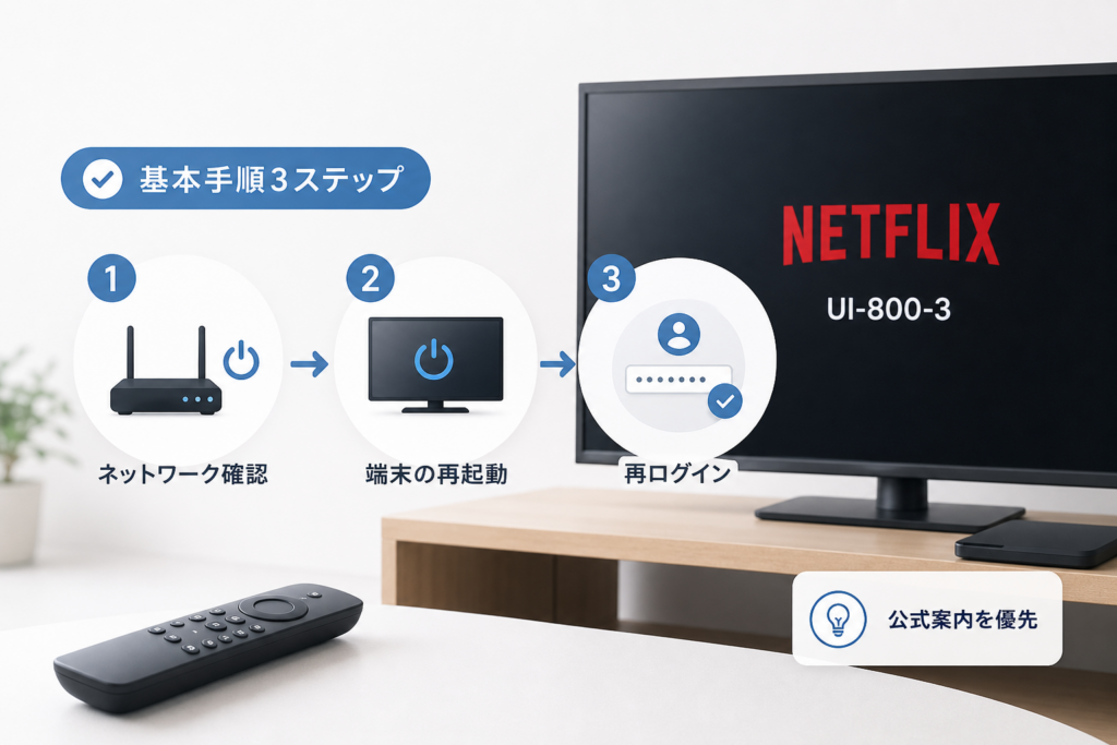 UI-800-3を直す基本手順｜公式案内を優先して実行