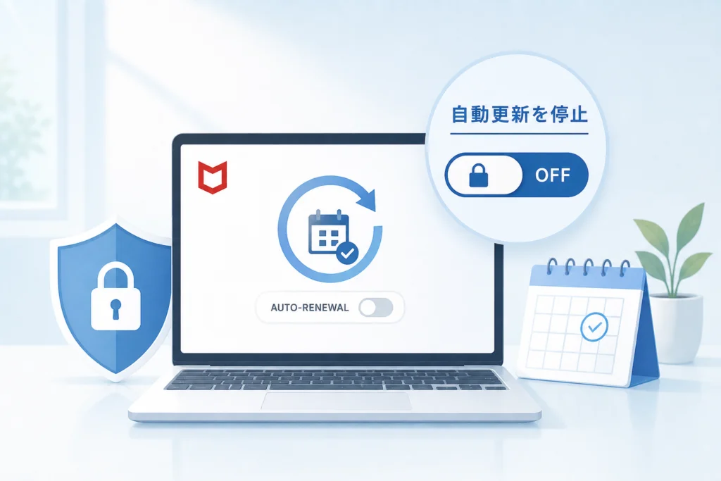 マカフィーの自動更新を停止する方法