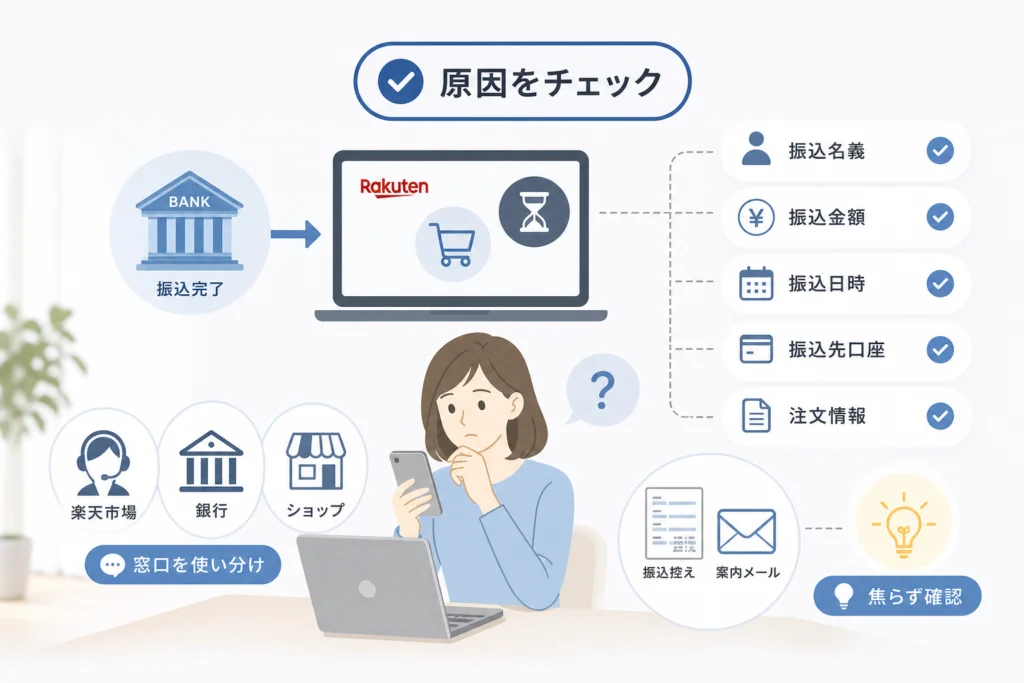 入金確認されない主な原因