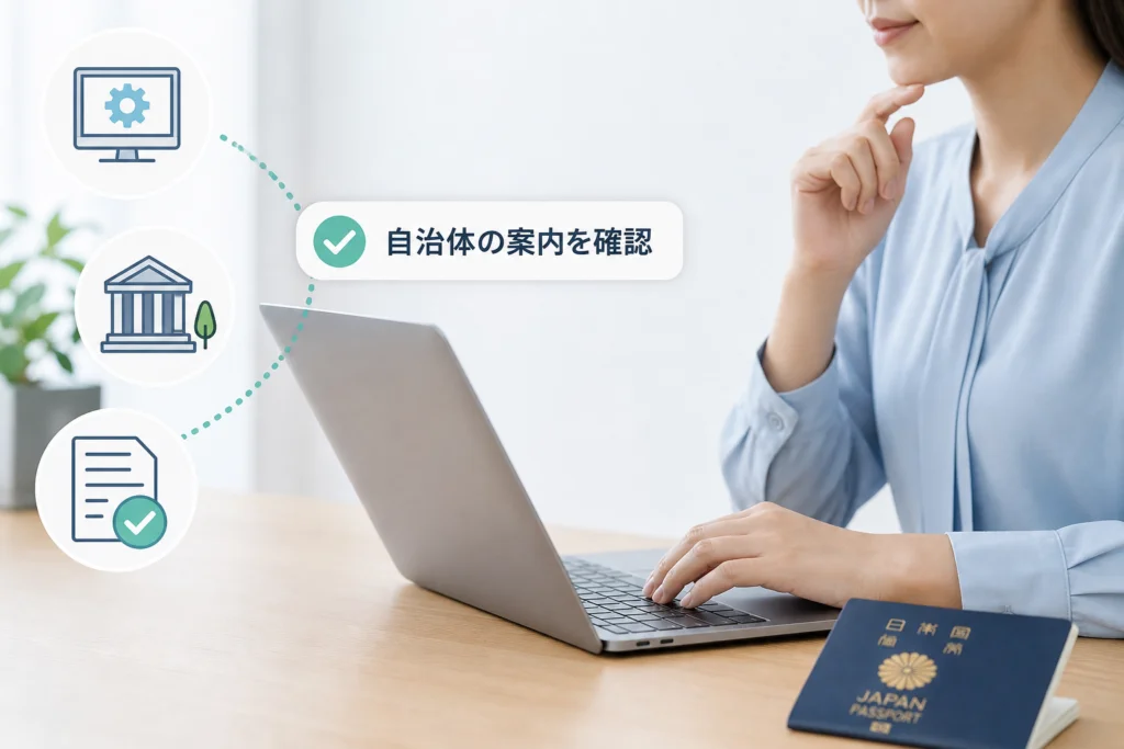 受取予定がある場合は申請先自治体の案内を確認