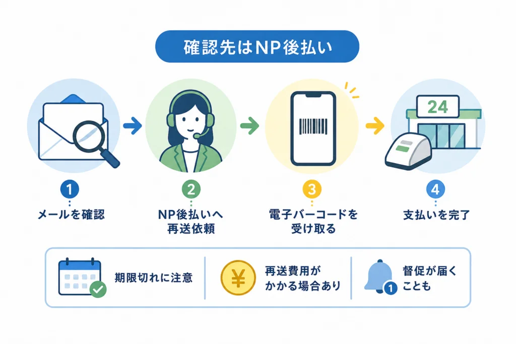 届かない・削除した・期限を過ぎた場合の確認先一覧