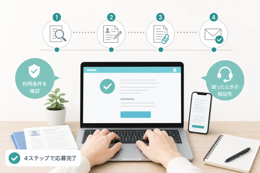 応募前に確認する利用条件と準備するもの
