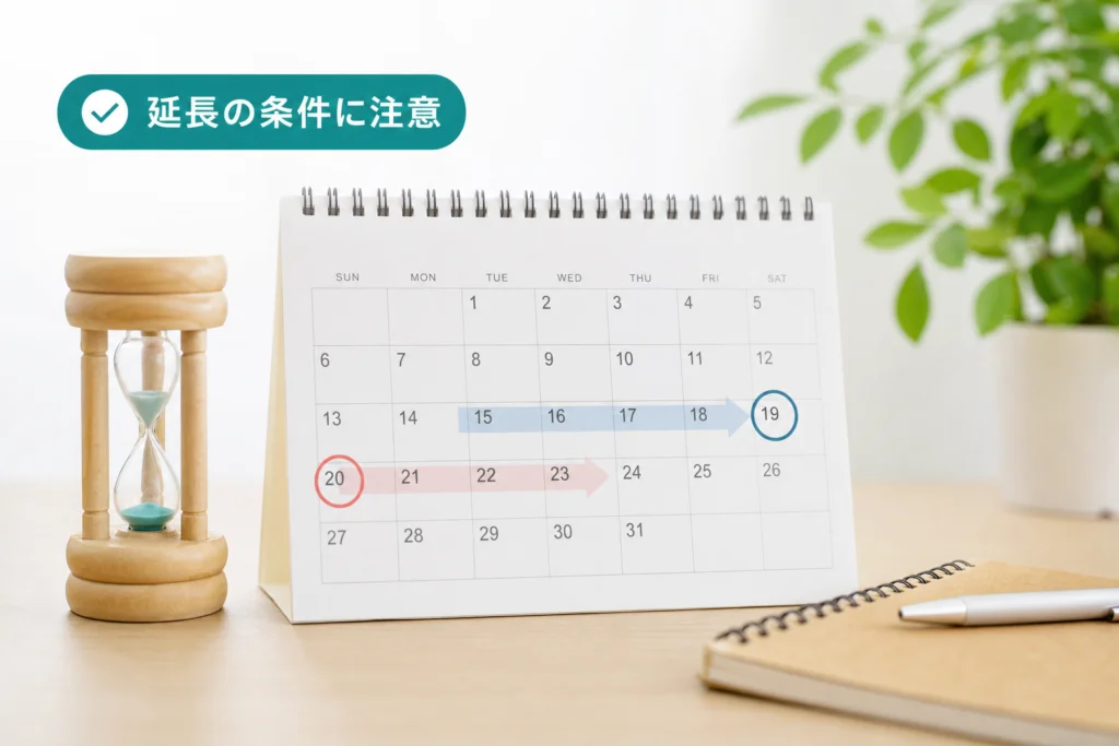 有効期限を延長する条件と終了月の注意点