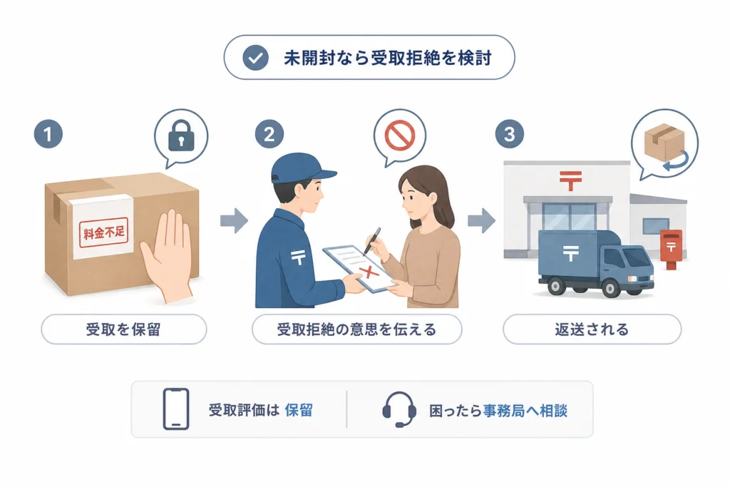 未開封なら受取拒絶を検討する｜返送までの手順