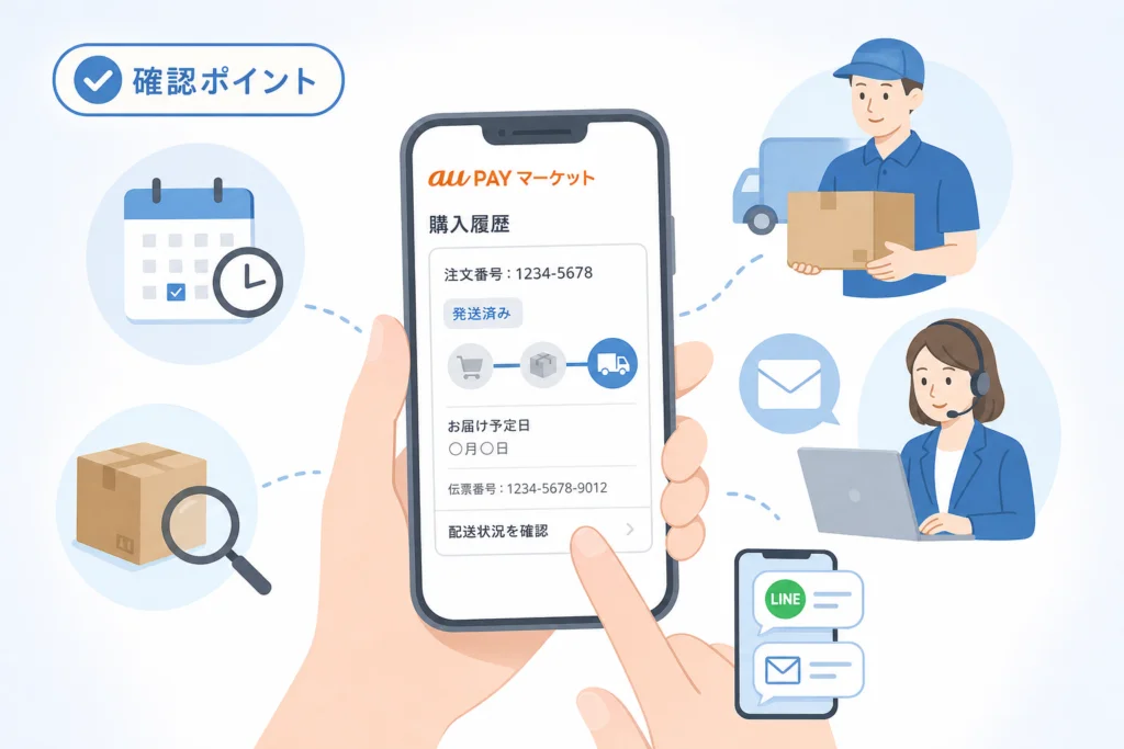 購入履歴に注文がない・配送情報が表示されないときの確認点