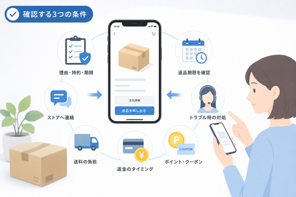 返品できるかは理由・返品特約・期限で決まる