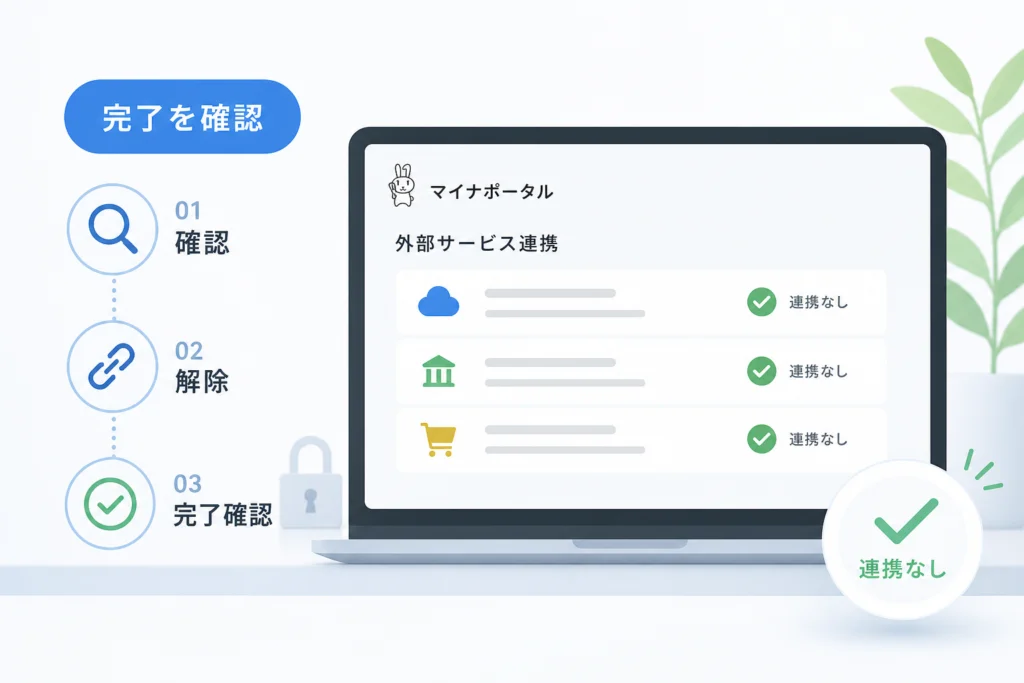 連携解除が完了したか確認する方法